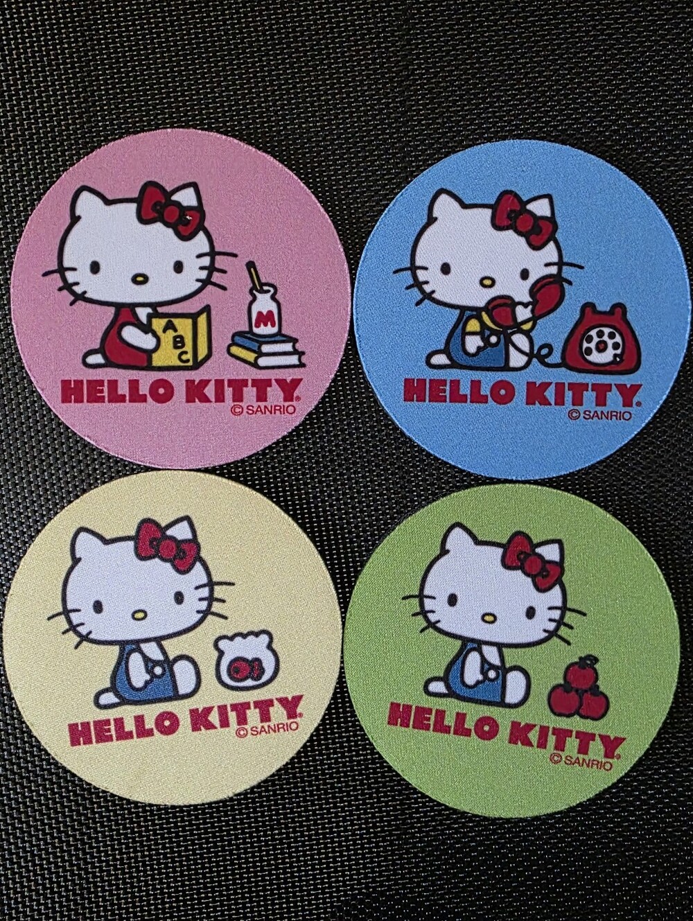 Sanrio Hello Kitty Round Foam Coasters Set Of 4 2004